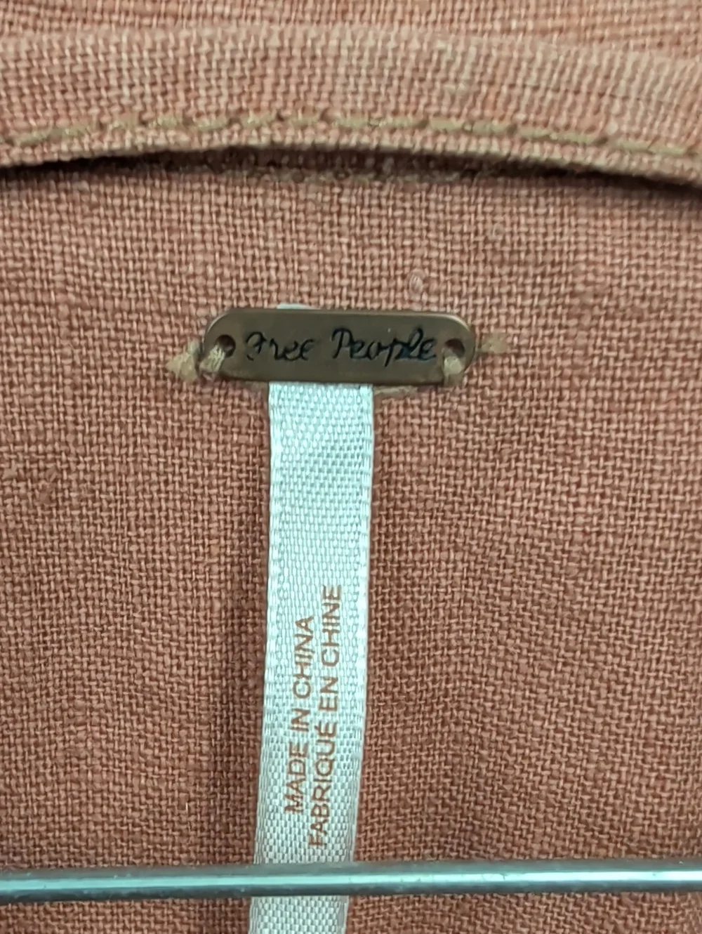 Free People Rosewood Washed Linen Blend Moto Jacket- Womens Size Small Like New - Picture 4 of 8